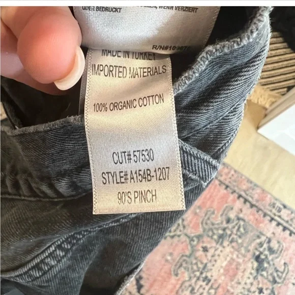 Agolde 90s pinch Waist Black Tea 25 - Picture 5 of 6